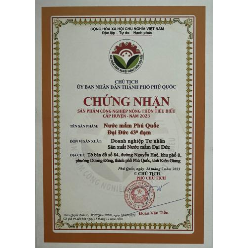 Các chứng nhận đạt được